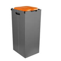 Müllsackständer mit Sichtschutz Abfalleimer Müllbeutelhalter Gelber Sack orange