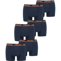 HEAD Herren Boxershort Basic Boxer 4er 6er 8er Multipack in L Blau / Orange 010