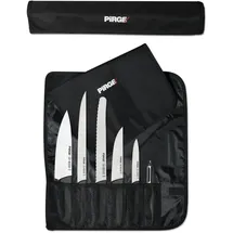 Pirge Ecco Starter Set Profi Messerset mit Tasche 7 Stück - Profi Kochmesser Set - Edelstahl Profi Küchenmesser Set - Messer Set Scharf