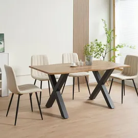 Albatros Esszimmerstuhl GARDA Stoff beige 4er Set
