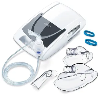 Sanitas SIH 21 Inhalator Mit Kompressor-Drucklufttechnologie/Behandlung Von Atemwegserkrankungen Wie Erkältungen, Bronchitis/Inhaliergerät Für Erwachsene Und Kinder/Vernebler-Inhalation