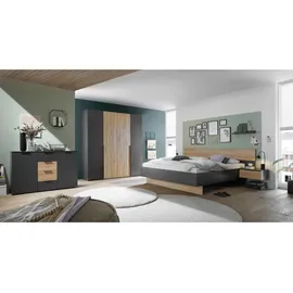 Stella Trading Boxxx Bettanlage, Graphit, Eiche, 180x200 cm, Schlafzimmer, Betten