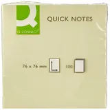 Q-Connect Haftnotizblock, 76 x 76 mm, 100 Blatt Gelbe/Notes Würfel Haftnotizen Selbstklebende Haftnotizzettel Sticky Notes