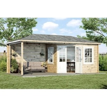 Alpholz 5-Eck Gartenhaus Mosel 578x280cm natur (L1.1.00045.0)