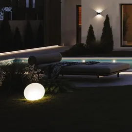 s.luce Garten Außenkugel Kunststoff Ø 40 cm 1 Stück weiß