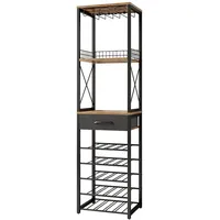 Vicco Weinregal Porto 40 x 147,5 x 30 cm Eiche rustikal