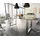 DeLife Esstisch Edge 200x100 Reliefglas Rauchschwarz 3D-Design Edelstahl Schmal