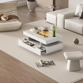 stilvora Couchtisch Weiß Holzwerkstoff 80 x 36 x 50 cm