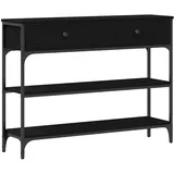 vidaXL Konsolentisch Eiche 100x25x75 cm schwarz