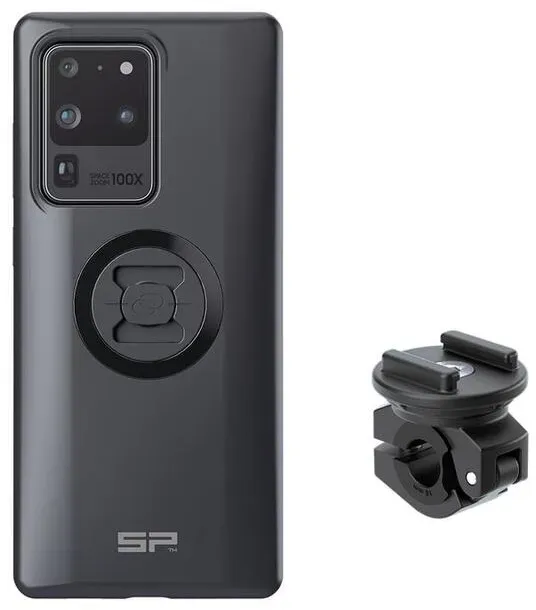 SP Connect Complete Pack Motorfiets Bundel Gemonteerd op achteruitkijkspiegel - Samsung S20 Ultra