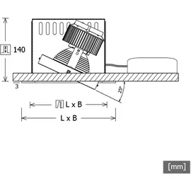 LTS Licht & Leuchten Einbaustrahler 36W 25° silber SCEKLP 20.3040.35