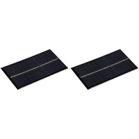 sourcing map Packung von 2 Sonnenkollektor Mini Solarpanel Zelle 6V 160mA 0.96W 110mm x 60mm für DIY Stromprojekt