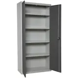 Proregal Stahlschrank AMEGO HxBxT 180x80x40cm | 4x Fachboden Anthrazit-Grau