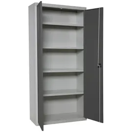 Proregal Stahlschrank AMEGO HxBxT 180x80x40cm | 4x Fachboden Anthrazit-Grau