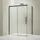Bernstein Dx906 Flex Eckdusche mit Schiebetür 100 x 100 cm schwarz matt Echtglas inkl. Duschtasse