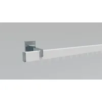 INDEKO Gardinenstange INDEKO "Bern", weiß (weiß, chromfarben), L:440cm, Aluminium, Gardinenstangen, Innenlauf Komplett-Set inkl. Gleitern und Montagematerial