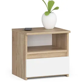 Akord Nachtschrank Akord 40 x 35 x 40 cm Sonoma Eiche/Weiß