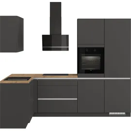 Impuls Küchen Winkelküche L-Form 460 cm grau