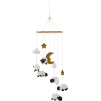 Bloomingville Dolly Bettkarussell, Schäfchen, weiß