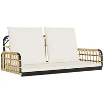 furnicato Hängebank 105 x 58 x 38 cm Braun