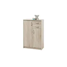 Die Möbelfundgrube Kommode 74 x 112 x 35 cm Eiche Sonoma / Braun