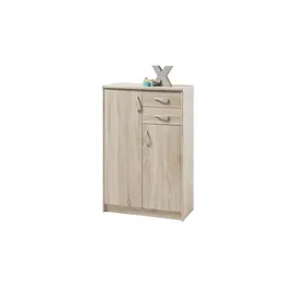 Die Möbelfundgrube Kommode 74 x 112 x 35 cm Eiche Sonoma / Braun