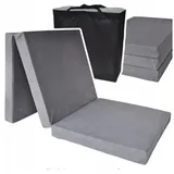 Gästematratze Grau Faltmatratze 195x80x15 Cm Campingmatratze