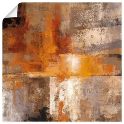 Artland Wandbild »Silber und Bernstein Ernte«, Gegenstandslos, (1 St.), als Leinwandbild, Poster in verschied. Größen Artland Farbe Bild(er): orange