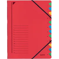 Leitz Ordnungsmappe 3912 12 Fächer rot