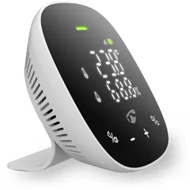 Nedis SmartLife Luftqualitätsmonitor mit Display, Luftgütesensor (WIFISA20CBK)