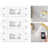 Luminea Home Control 3er-Set WLAN-Schalter mit Dimmer, für Siri, Alexa & Google Assistant