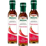 3x Monini Peperoncino Extra Natives Olivenöl mit Chili-Pfeffer Geschmack  250ml