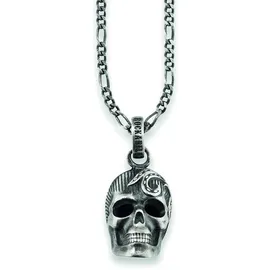 Cai Kette mit Anhänger 925 Sterling Silber matt oxidiert Silber