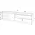 SKRAUT HOME Lowboard 207x50x37 cm Schwarz/Eiche Holzwerkstoff