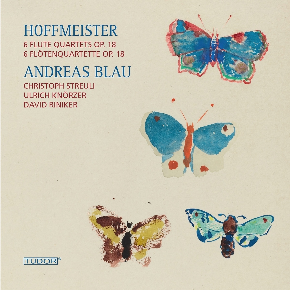 6 Flötenquartette Op.18 - Andreas Blau  Christoph Streuli  Ulrich Knörzer. (CD)