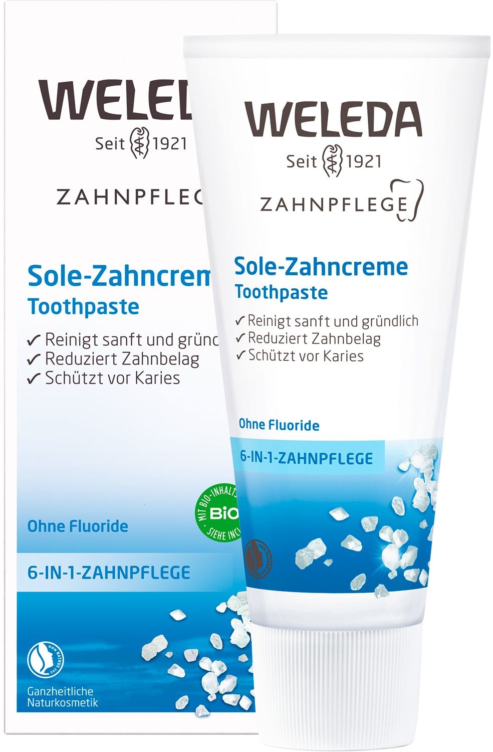Weleda Sole-Zahncreme - reinigt sanft und gründlich, reduziert Zahnbelag schützt vor Karies Zahnpasta 75 ml 75 ml Zahnpasta