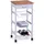 Zeller Küchenrollwagen MDF mit Bambusdekor-Top 37 cm x 37 cm x 76,5 cm Weiß