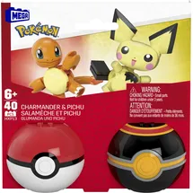 Mega Construx Pokémon Pokéball Set Charmander und Pichu