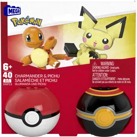 Mega Construx Pokémon Pokéball Set Charmander und Pichu