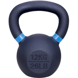 Kettlebell Gusseisen 12 kg – Schwarz mit Blau BLAU|SCHWARZ <10kg