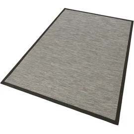 DEKOWE Teppich DEKOWE "Naturino Color", grau (anthrazit), B:80cm H:7mm L:150cm, Kunstfaser, Teppiche, Teppich, Flachgewebe, Sisal-Optik, mit Bordüre, In- und Outdoor geeignet