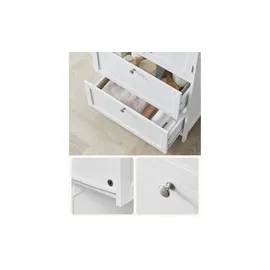 VASAGLE Badschrank weiß 60,0 x 30,0 x 110,0 cm
