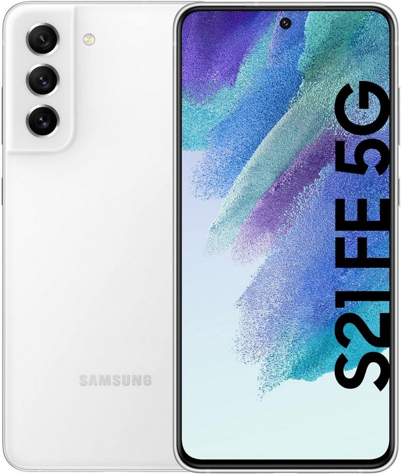 SAMSUNG® Galaxy Samsung Galaxy S21 FE 5G Smartphone (16,29 cm/6.4 Zoll, 128 GB Speicherplatz, 12 MP Kamera) weiß 95er_Shop