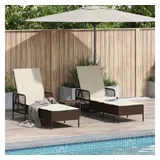 vidaXL Sonnenliege 200 x 65 x 30 cm Braun