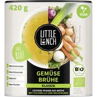 Little Lunch Gemüsebrühe Bio | Gemüsebrühe Klassik | 100 Prozent Bio-Qualität | Veggie | Ohne zugesetzten Zucker | Ohne Geschmacksverstärker | Ohne Hefe | Ohne Palmfett | Ohne künstliche Zusätze|420g