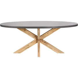 Beliani Gartentisch 190 x 100 x 75 cm Grau/Bronze