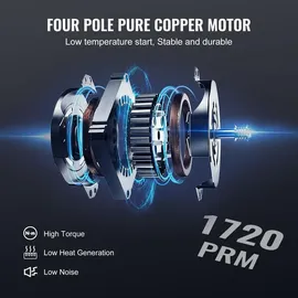 Mophorn Vevor Vakuumpumpe 113l/min Unterdruckpumpe 180w 200ml-ölkapazität Vakuumgeräte Verteiler-manometer-set Klimaanlage Kfz-kühlsystemen
