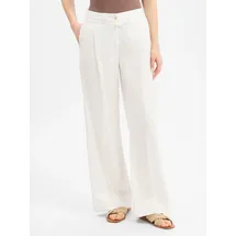 Opus Meeri Coastal City Pants Bundfaltenhose Weiß 42