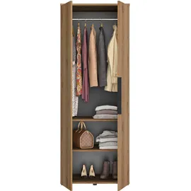 Gami Schlafzimmer-Set GAMI, braun (eiche helvezia), B:205cm H:90cm T:15cm, Melamin, Schlafzimmermöbel-Sets, Elegantes Zimmer mit praktischen & funktionalen Aufbewahrungselementen
