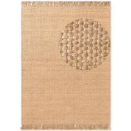 HANSE HOME Teppich HANSE HOME "Fjord", natur,gold, B:200cm H:10mm L:300cm, Jute, Teppiche, Teppich, Jute, Handgemacht, Naturteppich, Wohnzimmer, Läufer, Fransen